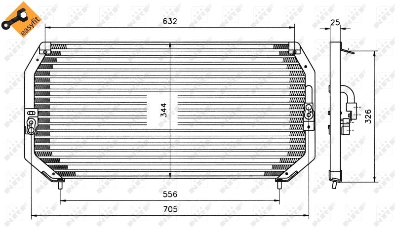 NRF Condenser, air conditioning EASY FIT