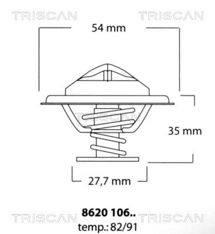 TRISCAN Thermostat für Kühlmittel / Kühlerthermostat
