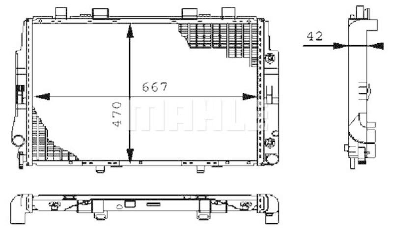 MAHLE Radiator, engine cooling