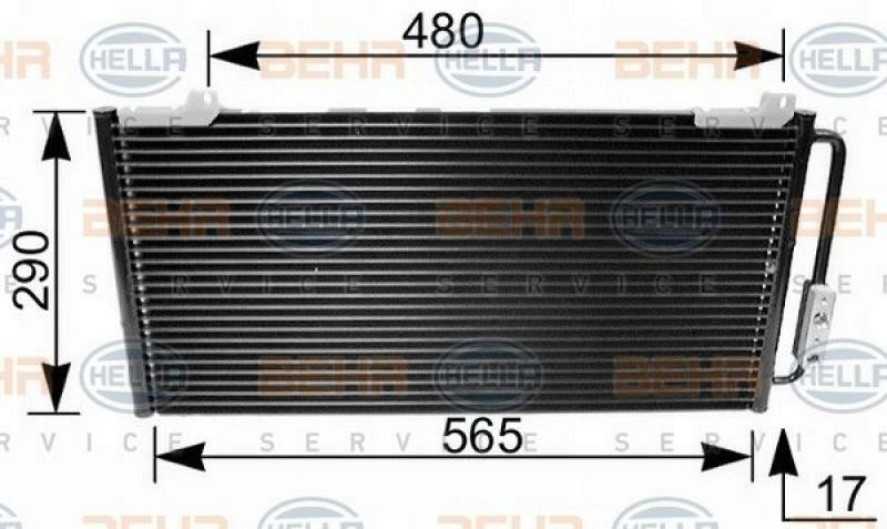 HELLA Condenser, air conditioning