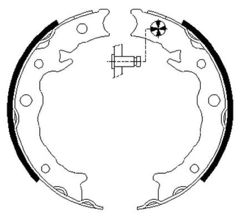 HELLA Brake Shoe Set, parking brake