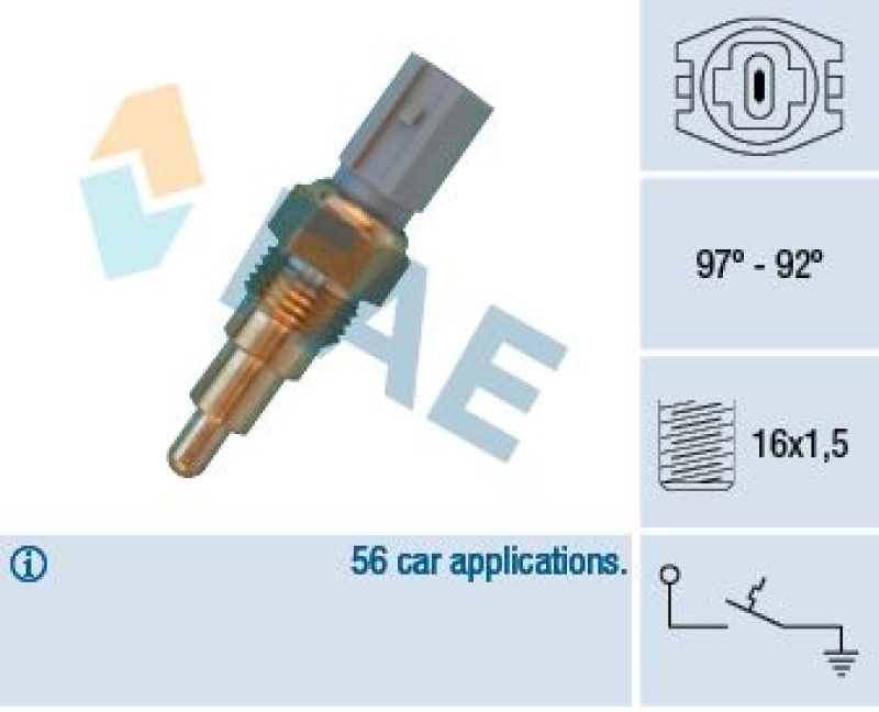 FAE Temperature Switch, radiator fan