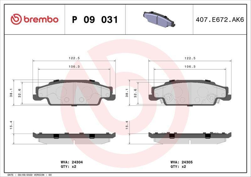 BREMBO Brake Pad Set, disc brake PRIME LINE