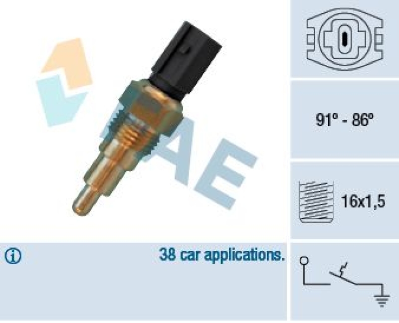 FAE Temperature Switch, radiator fan