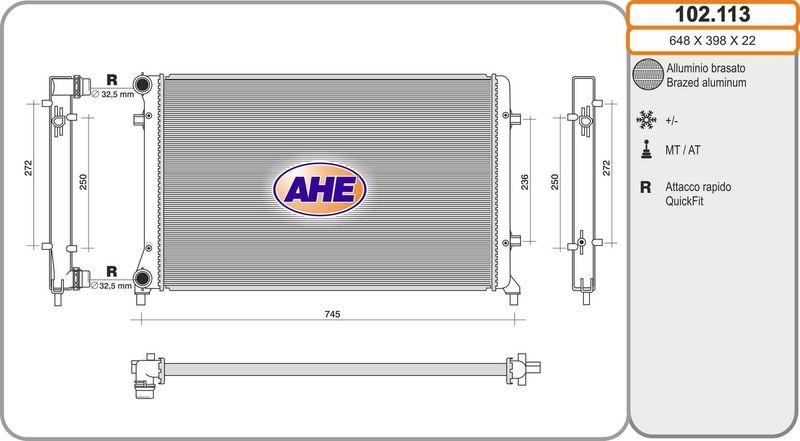 AHE Radiator, engine cooling