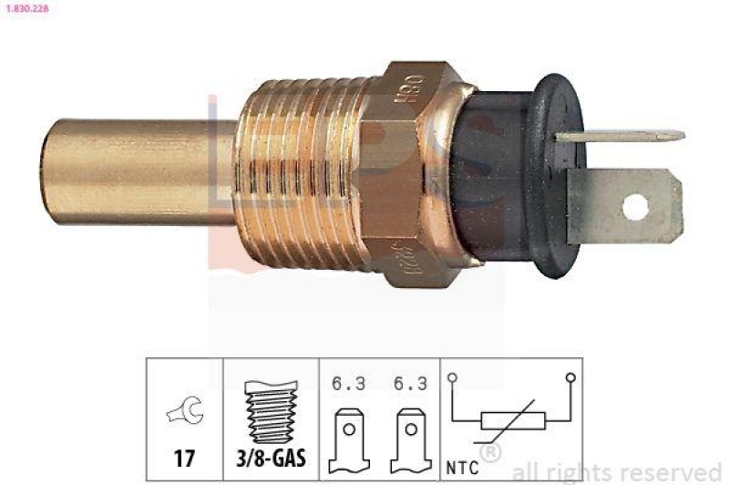 EPS Sensor, Kühlmitteltemperatur Made in Italy - OE Equivalent