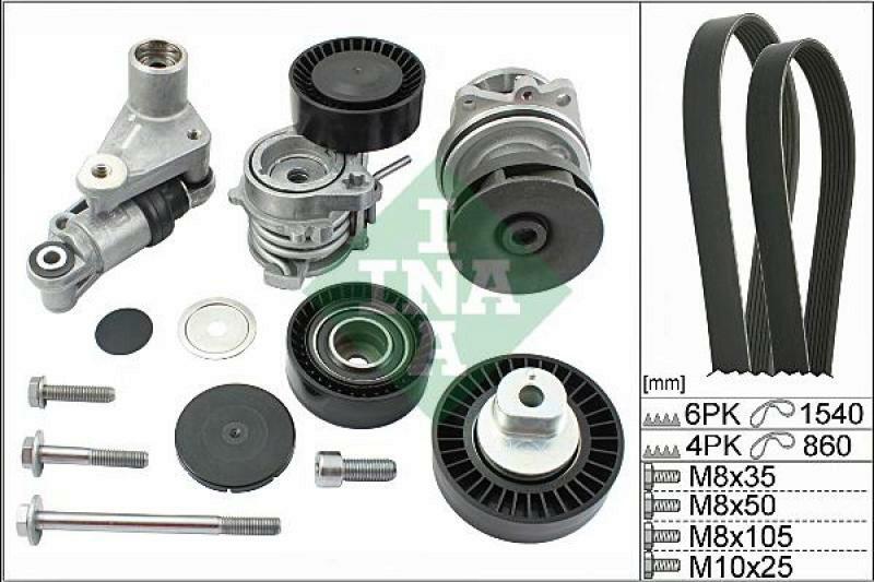 INA Water Pump + V-Ribbed Belt Kit