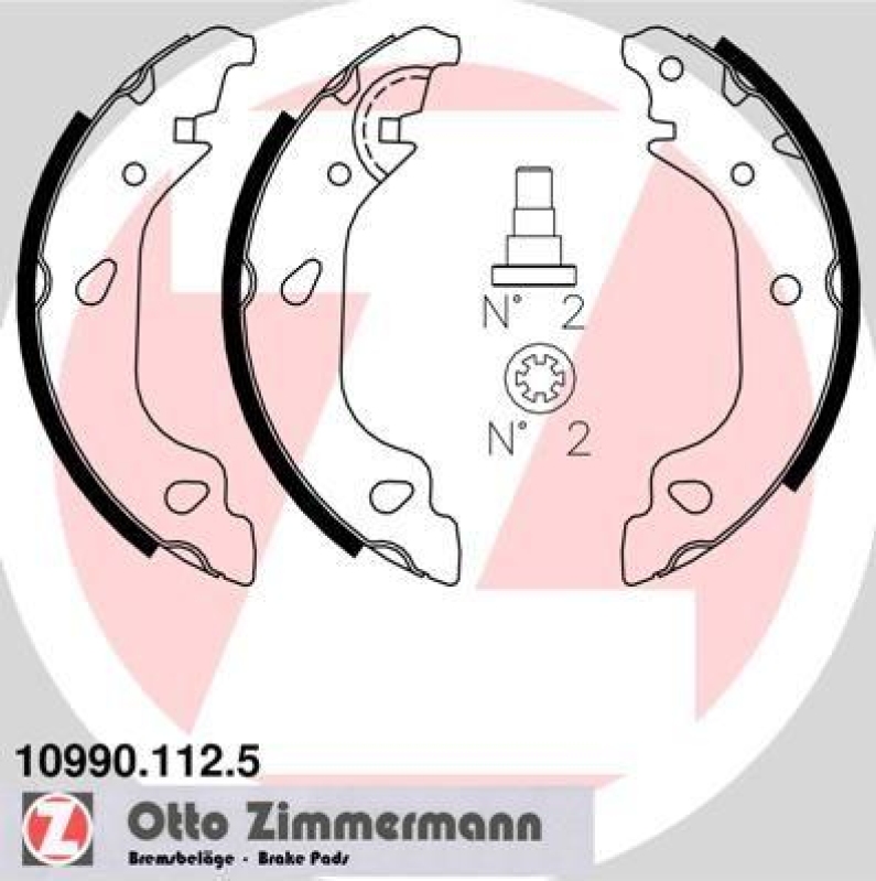 ZIMMERMANN Bremsbackensatz 10990.112.5