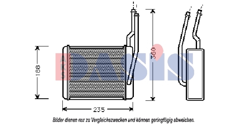 AKS DASIS Wärmetauscher, Innenraumheizung