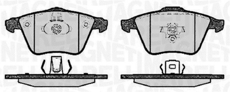 MAGNETI MARELLI Bremsbelagsatz, Scheibenbremse 363916060608