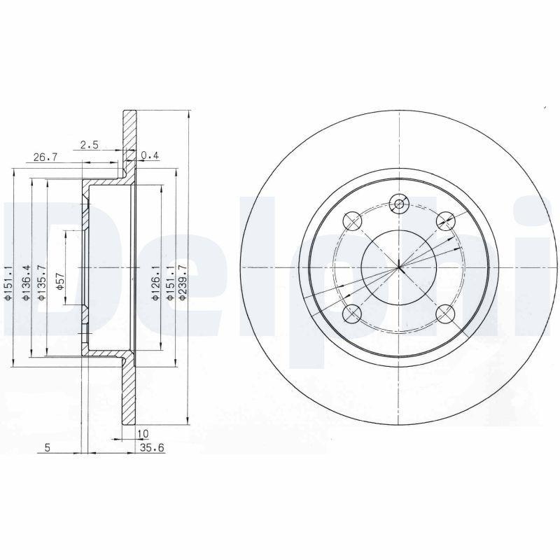 2x DELPHI Bremsscheibe