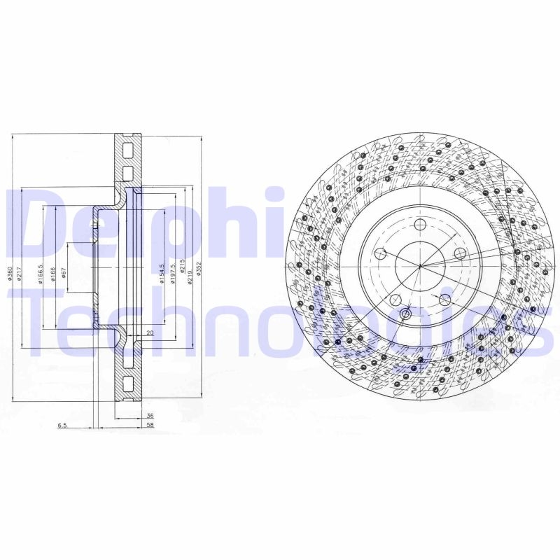 2x DELPHI Bremsscheibe