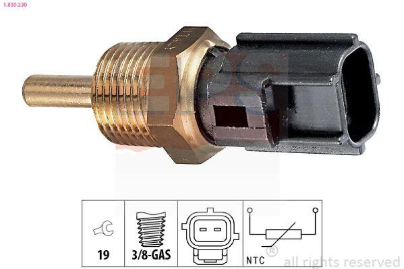 EPS Sensor, Kühlmitteltemperatur Made in Italy - OE Equivalent