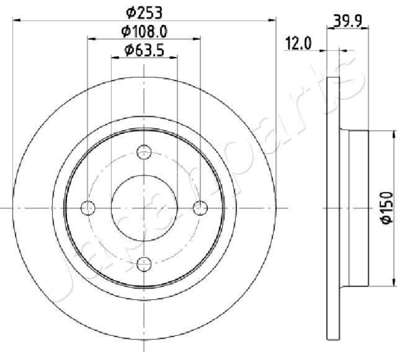 2x JAPANPARTS Brake Disc