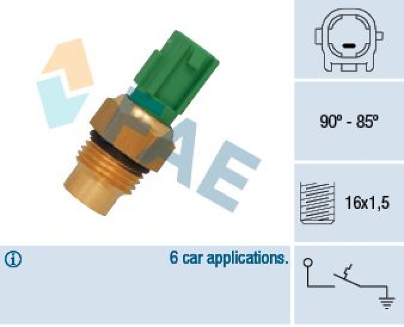 FAE Temperature Switch, radiator fan