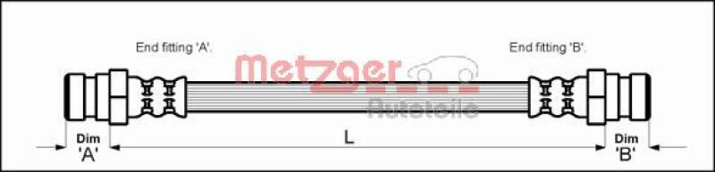 METZGER Bremsschlauch 4113287