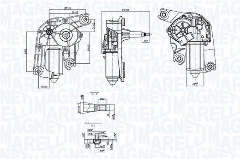 MAGNETI MARELLI Wischermotor 64074000010