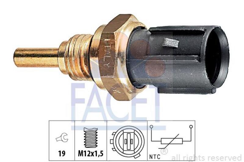 FACET Sensor, coolant temperature Made in Italy - OE Equivalent