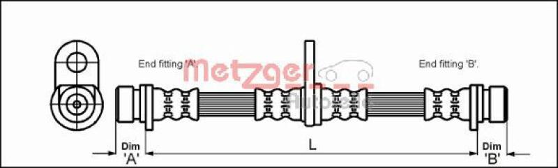 METZGER Brake Hose