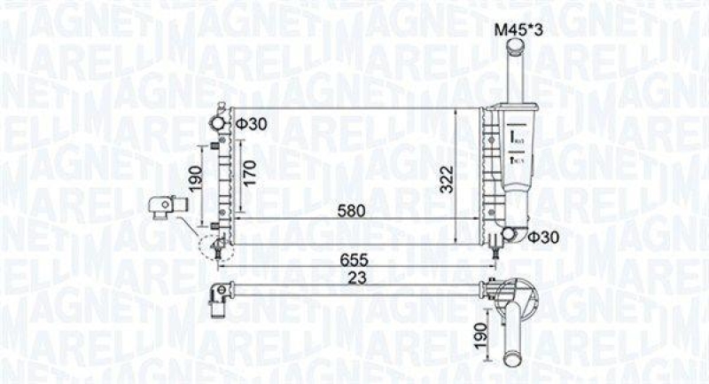MAGNETI MARELLI K&uuml;hler, Motork&uuml;hlung 350213183600