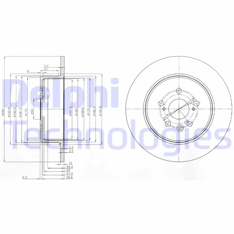 2x DELPHI Bremsscheibe