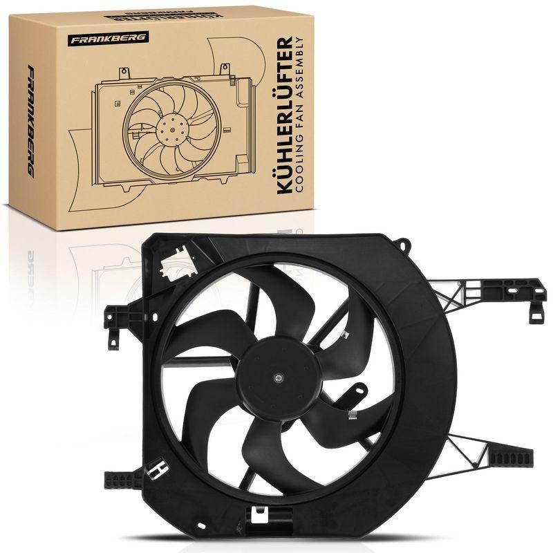1x Frankberg Motork&uuml;hler Einfachl&uuml;fter mit K&uuml;hlerl&uuml;fterrahmen passend f&uuml;r Opel Vivaro A Nissan Primastar Renault 5481FB0021398