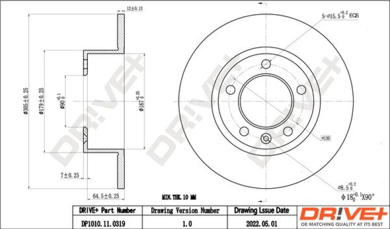 2x Dr!ve+ Bremsscheibe