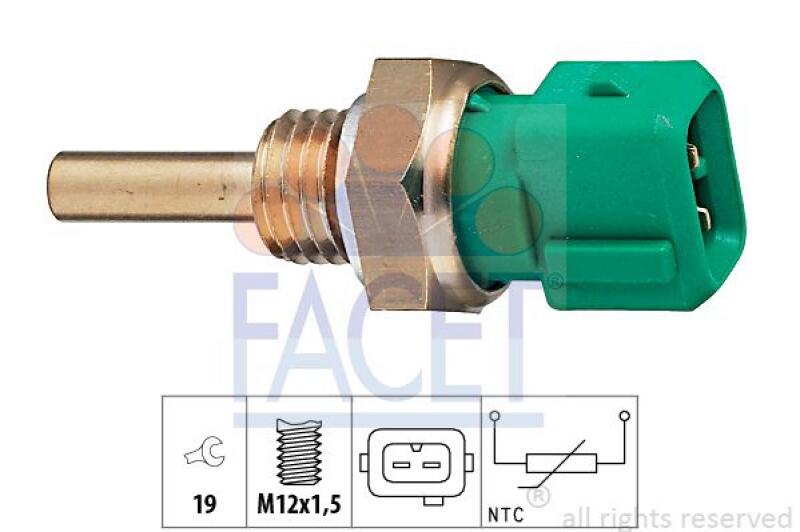 FACET Sensor, Kühlmitteltemperatur Made in Italy - OE Equivalent