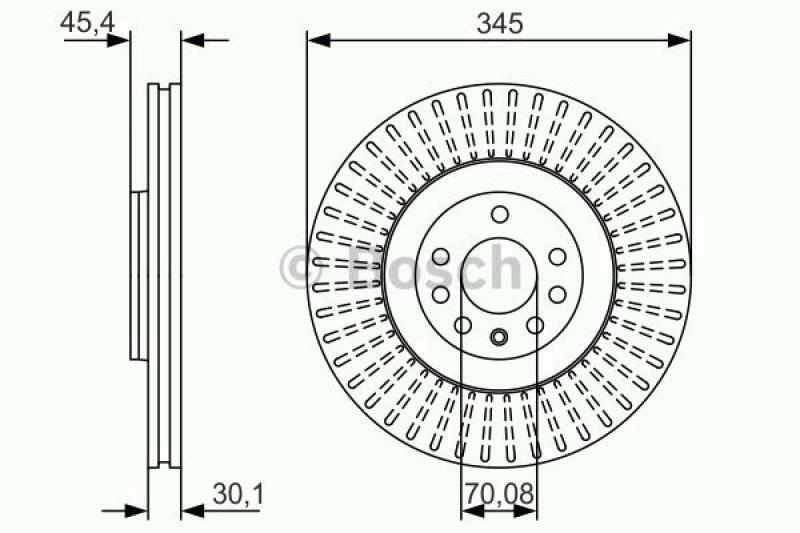 2x BOSCH Bremsscheibe