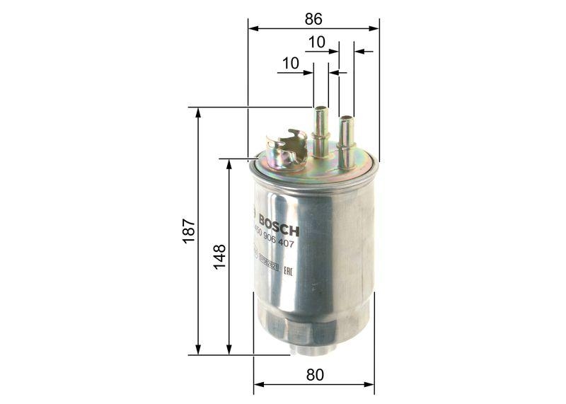BOSCH Kraftstofffilter 0 450 906 407