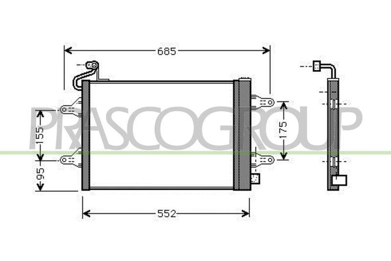 PRASCO Condenser, air conditioning PrascoSelection