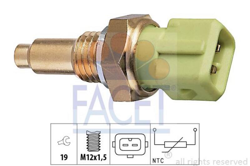 FACET Sensor, coolant temperature Made in Italy - OE Equivalent