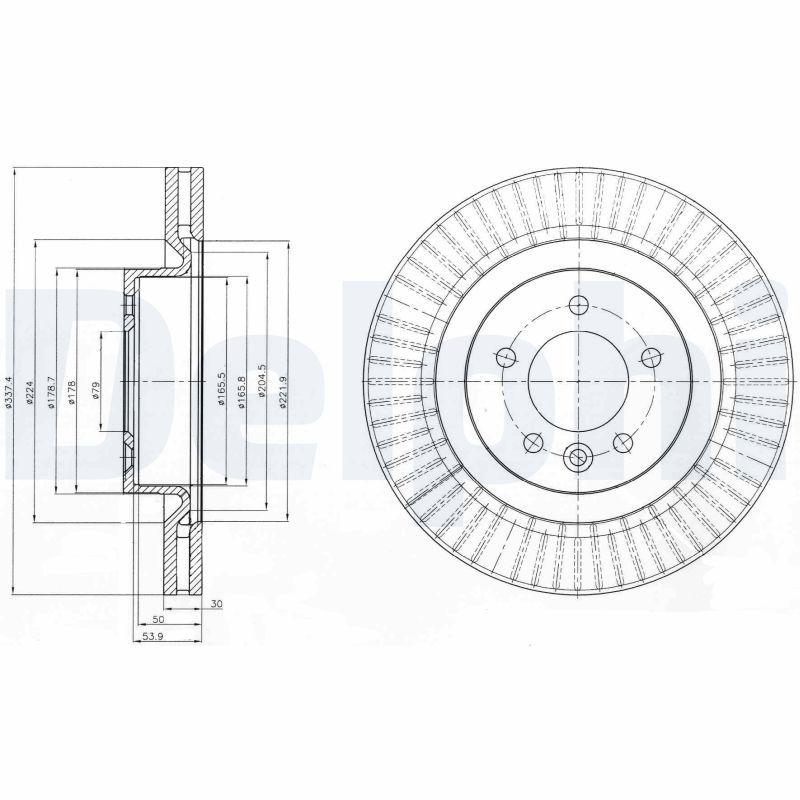 2x DELPHI Bremsscheibe