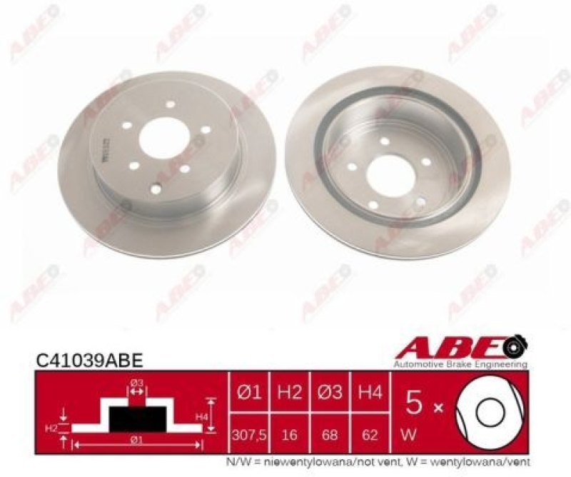 2x ABE Brake Disc
