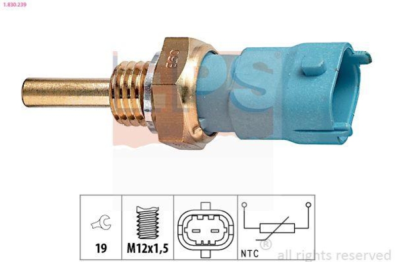 EPS Sensor, Kühlmitteltemperatur Made in Italy - OE Equivalent