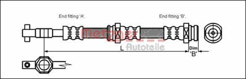 METZGER Bremsschlauch 4113304
