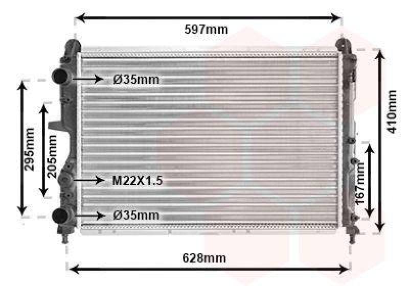VAN WEZEL Radiator, engine cooling