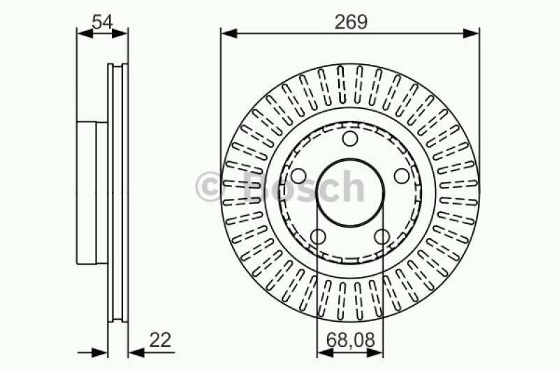 2x BOSCH Bremsscheibe 0 986 479 A42
