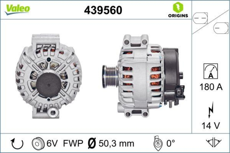 VALEO Generator VALEO ORIGINS NEW OE TECHNOLOGIE