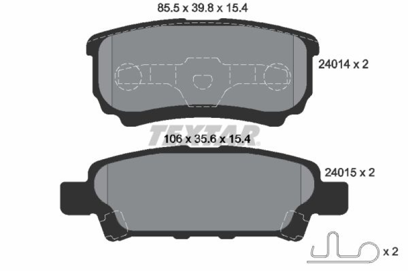 Textar Bremsscheiben Ø262mm + Beläge hinten passend für Jeep Compass Dodge