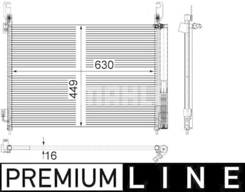 MAHLE Kondensator, Klimaanlage BEHR *** PREMIUM LINE ***