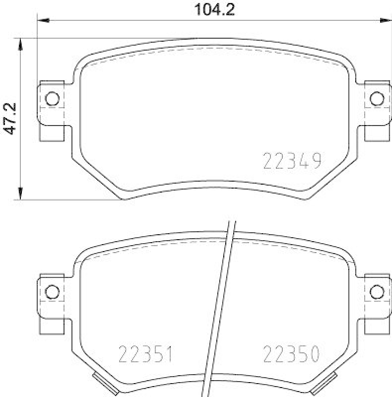 HELLA Bremsbelagsatz, Scheibenbremse 8DB 355 025-561