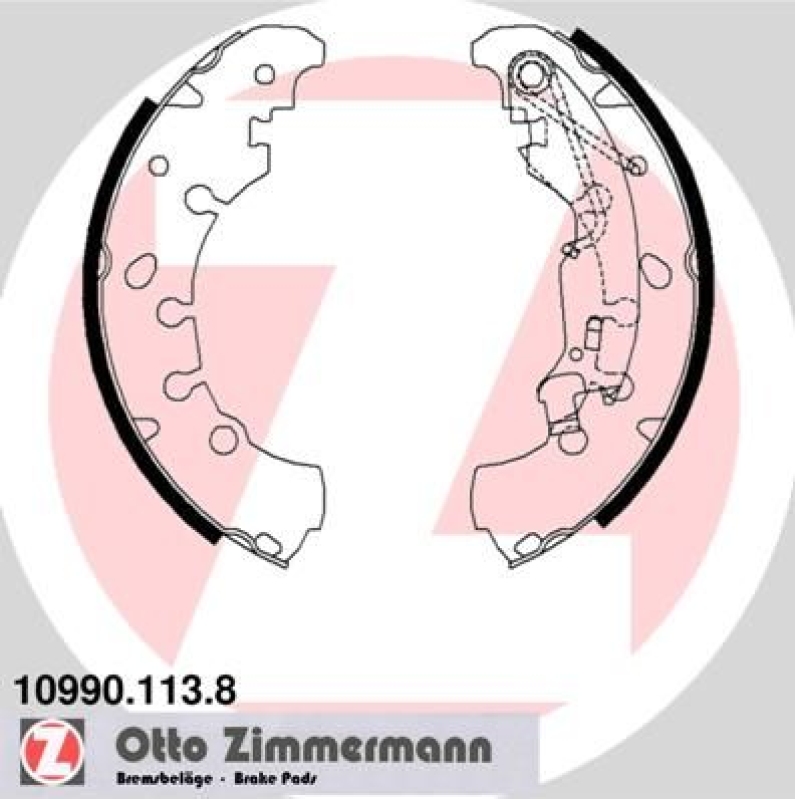 ZIMMERMANN Brake Shoe Set