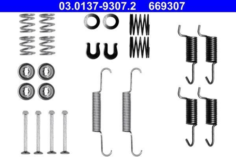 ATE Accessory Kit, parking brake shoes