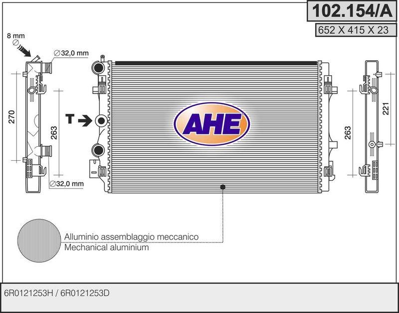 AHE Radiator, engine cooling