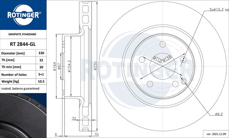 2x ROTINGER Bremsscheibe