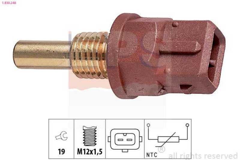 EPS Sensor, Kühlmitteltemperatur Made in Italy - OE Equivalent