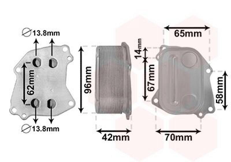 VAN WEZEL Oil Cooler, engine oil