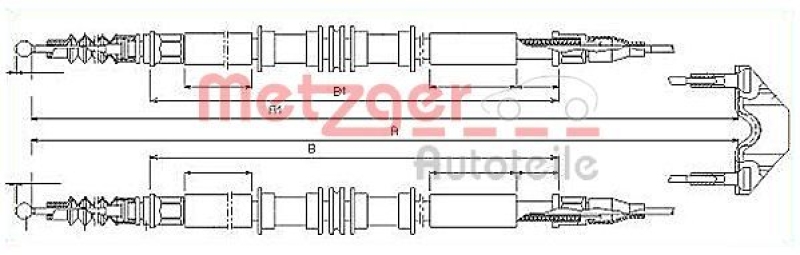 METZGER Cable Pull, parking brake