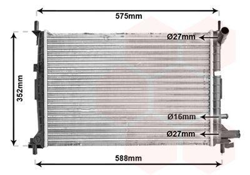VAN WEZEL Radiator, engine cooling